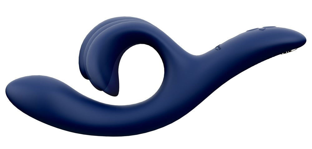 Rechte Seitenansicht des blauen We-Vibe Nova 2 Rabbitvibrators