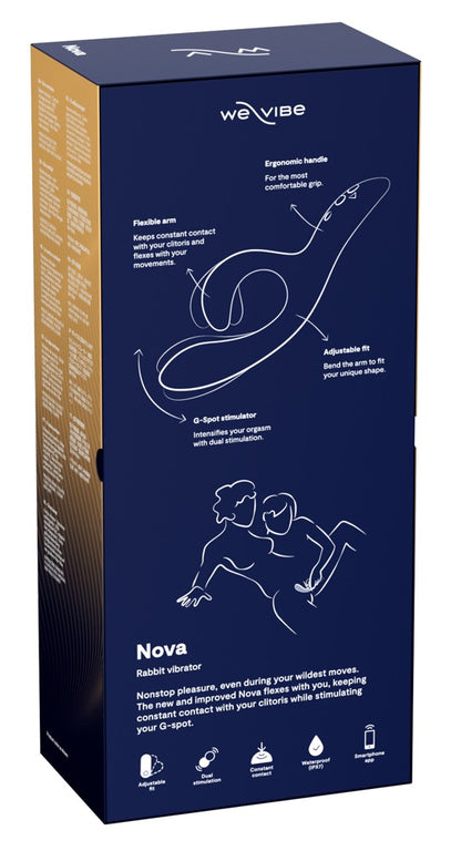 Rückseite der Verpackung des blauen We-Vibe Nova 2
