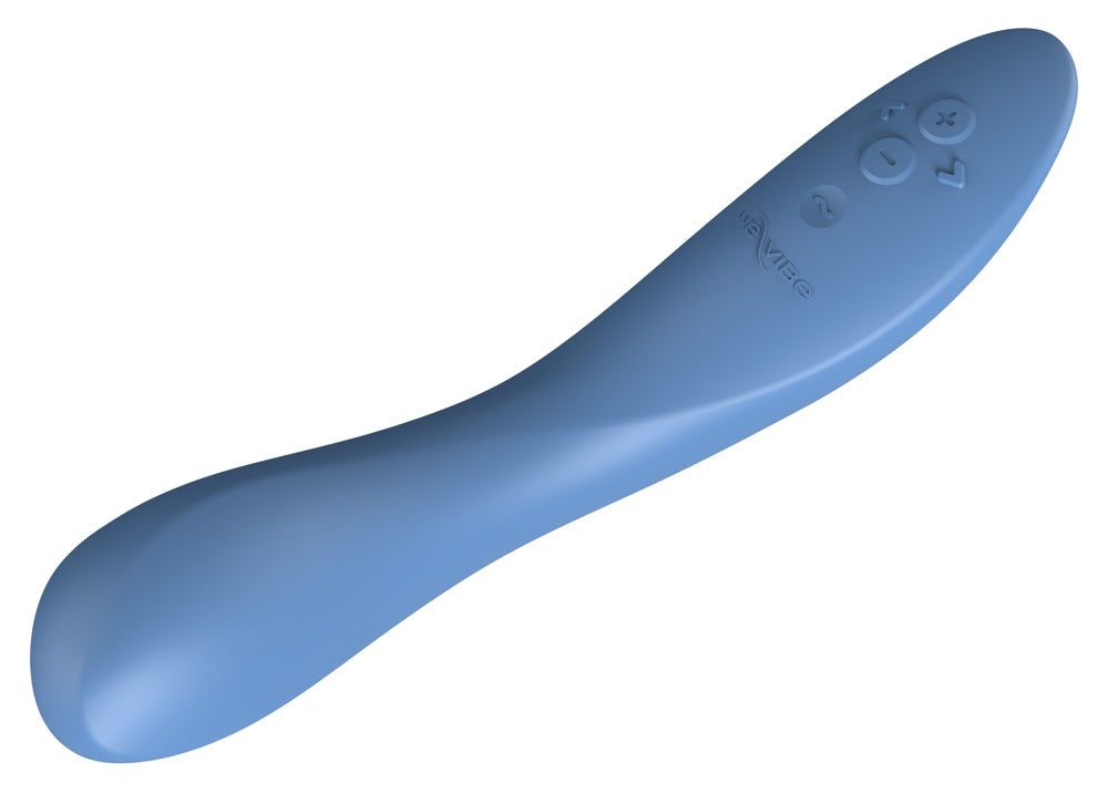 We-Vibe Rave 2 G-Punkt-Vibrator in Blau in liegender Produktansicht