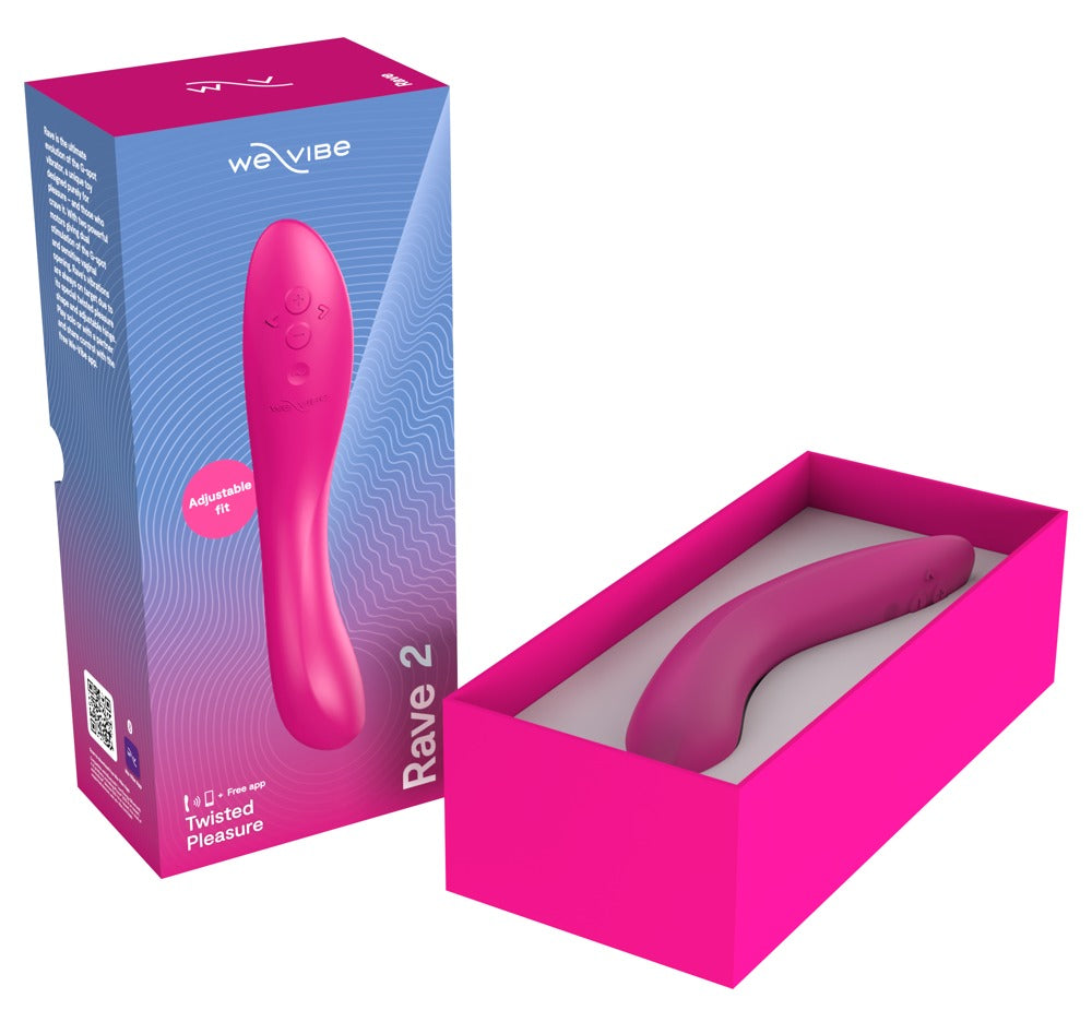 Geöffnete Produktverpackung des We-Vibe Rave 2 G-Punkt-Vibrators in Pink