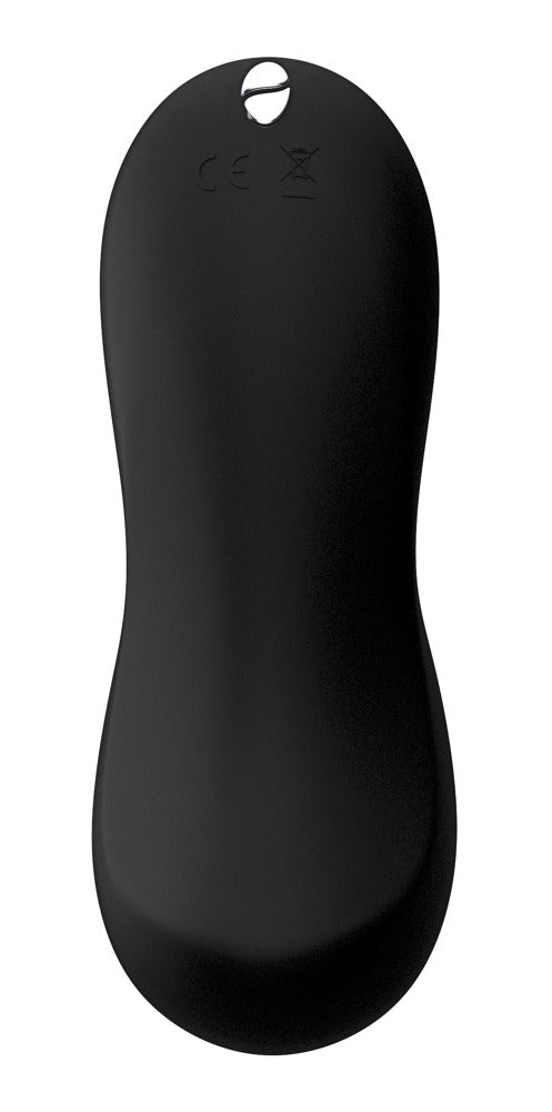 Rückseitige Produktansicht des schwarzen We-Vibe Shared Touch mit glatter Silikonoberfläche