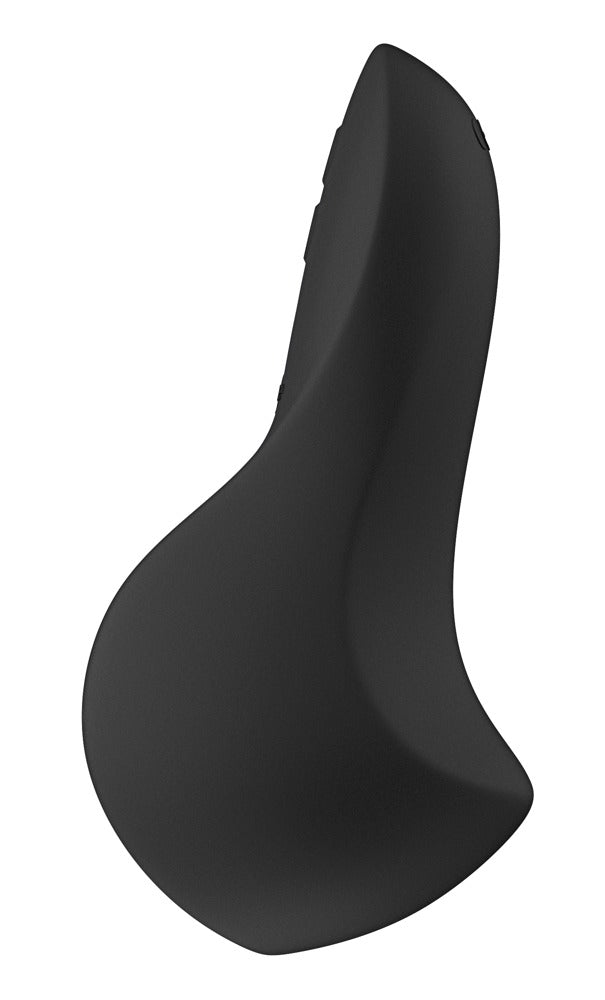 Profilansicht des We-Vibe Shared Touch in Schwarz mit flexiblem Auflege- und Stroker-Design
