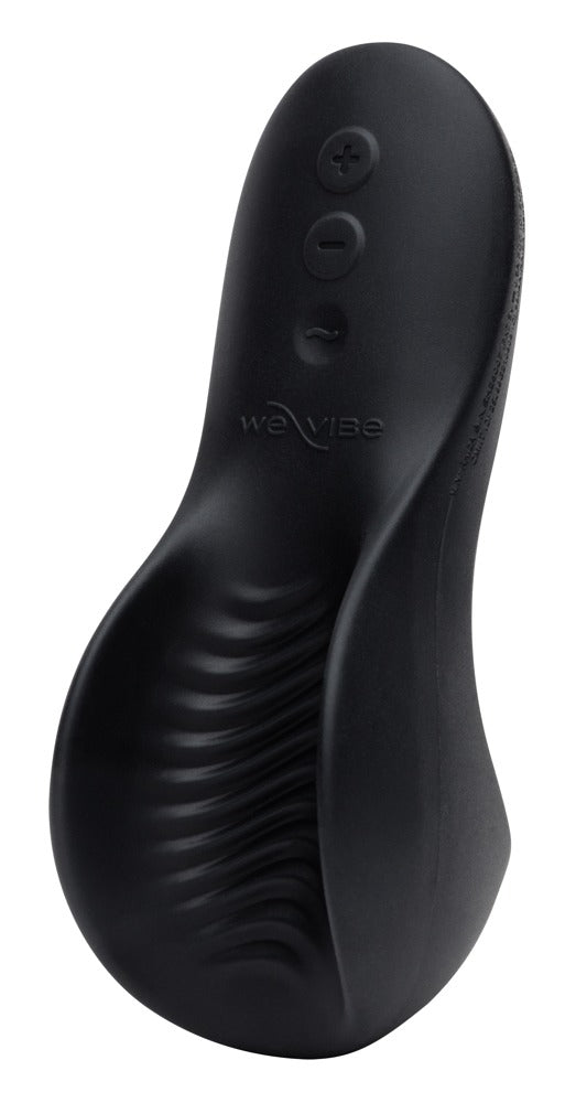 We-Vibe Shared Touch in Schwarz mit deutlich sichtbaren Reizrillen für vibrierende Penisstimulation