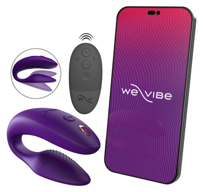 Lilafarbener We-Vibe Sync 2 neben Smartphone mit We-Vibe App