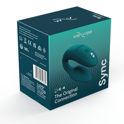 Produktverpackung des petrolfarbenen We-Vibe Sync 2