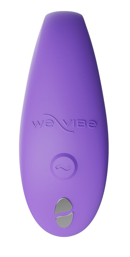 Detailansicht der Bedientaste am lilafarbenen We-Vibe Sync Go