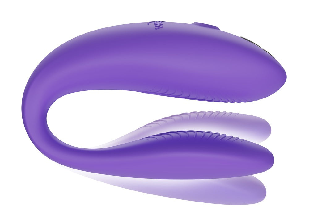 Seitenansicht des lilafarbenen We-Vibe Sync Go Paarvibrators
