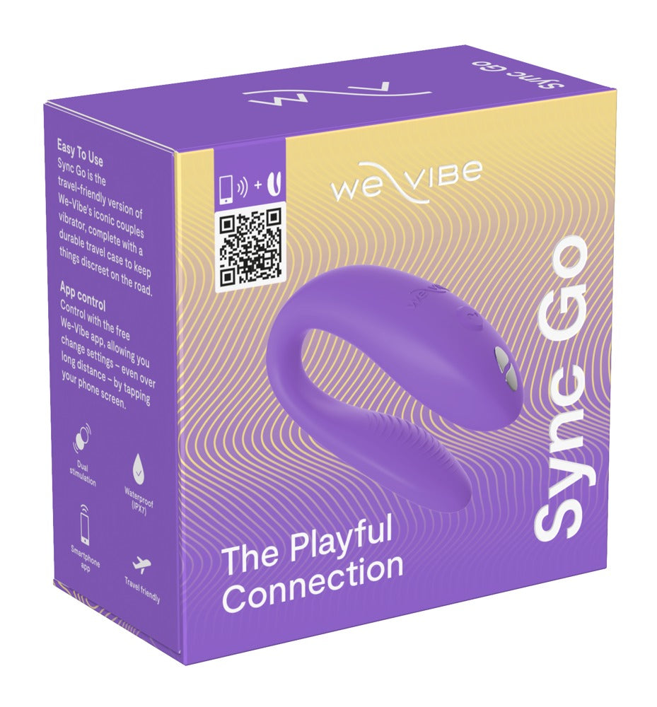 Produktverpackung des lilafarbenen We-Vibe Sync Go