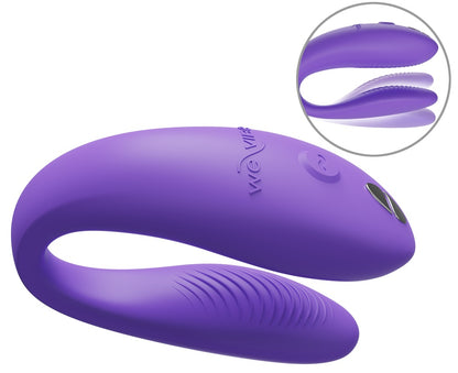 Vorderansicht des lilafarbenen We-Vibe Sync Go Paarvibrators