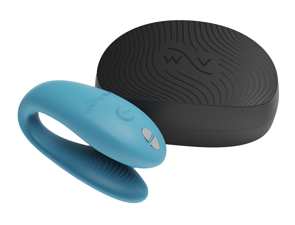 Türkiser We-Vibe Sync Go mit schwarzem Ladecase
