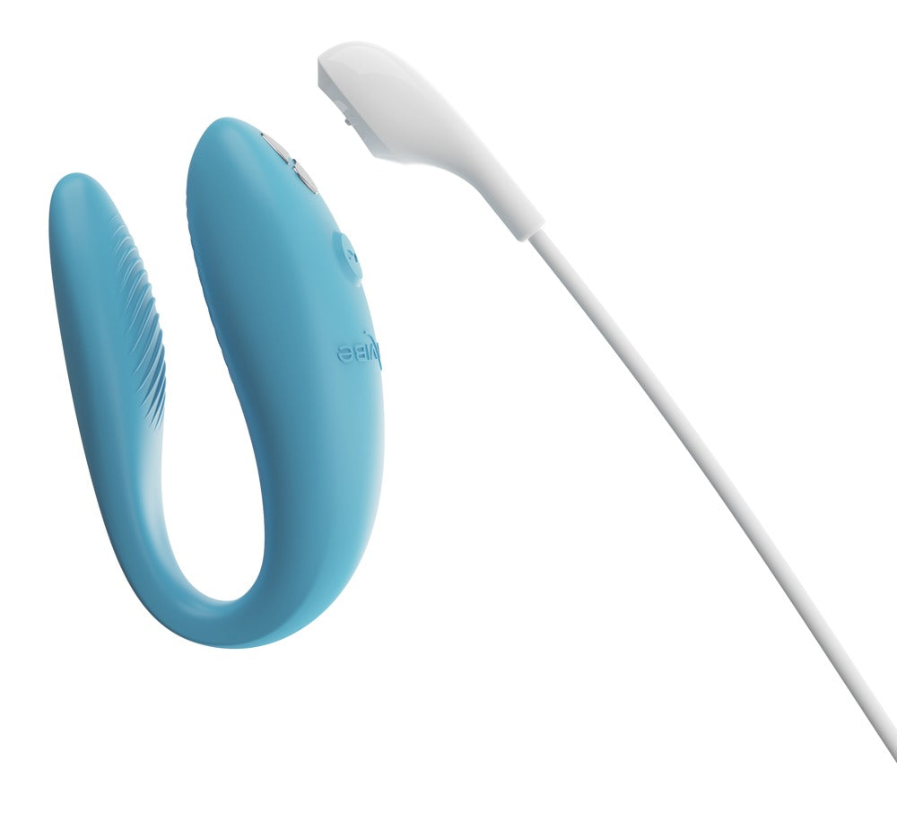 Türkiser We-Vibe Sync Go mit USB-Ladekabel