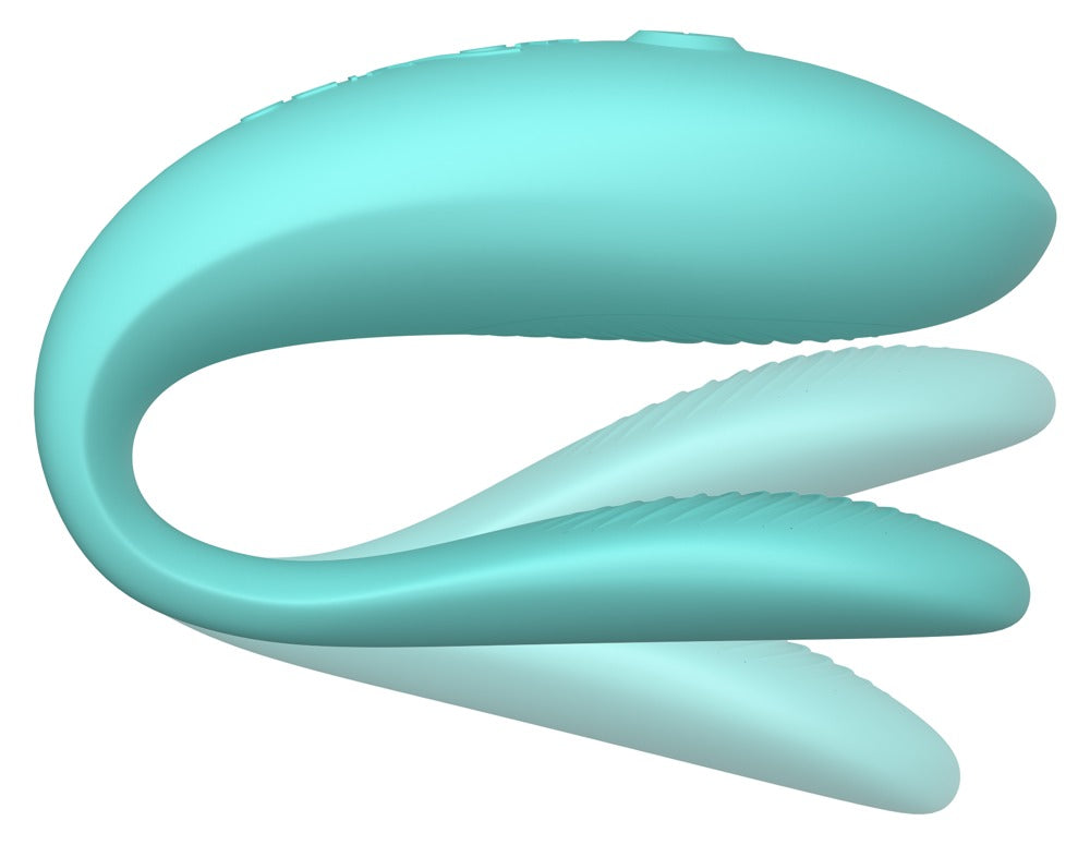 Türkiser We-Vibe Sync Lite in geöffneter Position