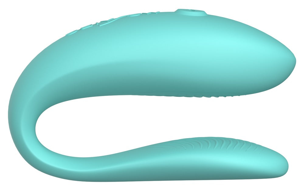 Seitenansicht des türkisen We-Vibe Sync Lite Paarvibrators