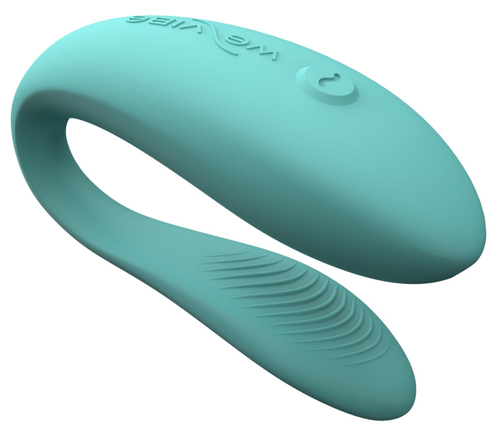Vorderansicht des türkisen We-Vibe Sync Lite Paarvibrators