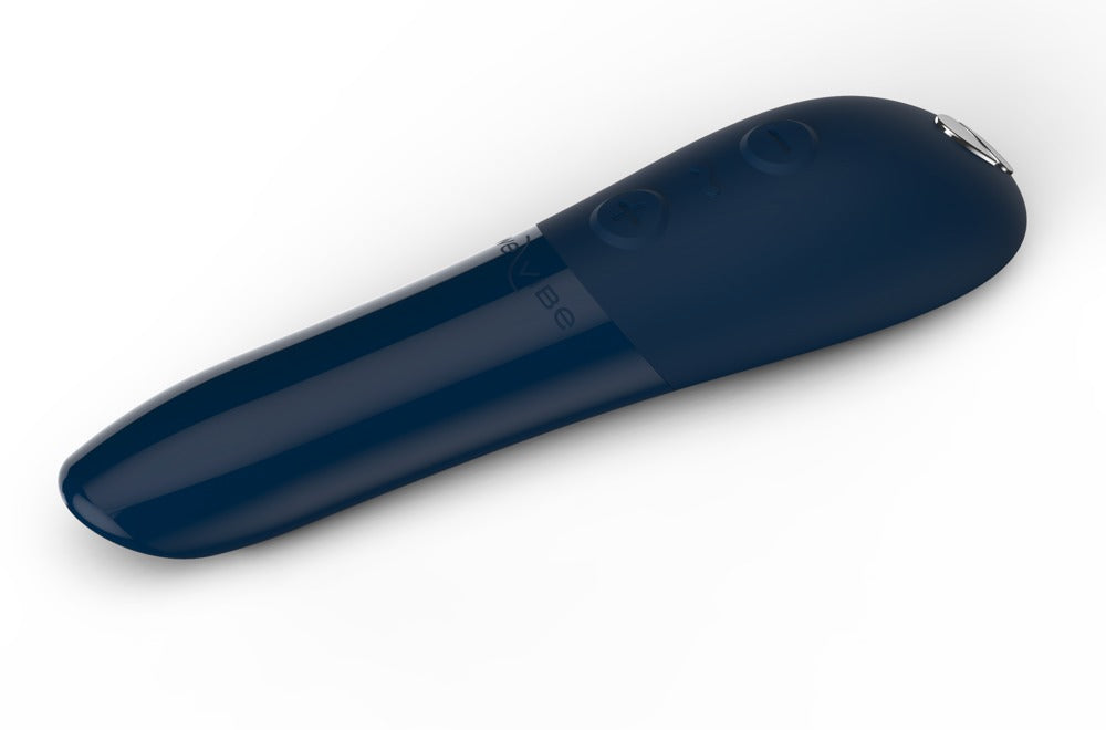 We-Vibe Tango X Bullet-Vibrator in Blau in der Seitenansicht