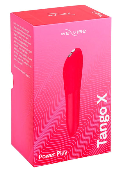Produktverpackung des We-Vibe Tango X Bullet-Vibrators in Rot