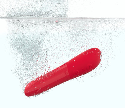We-Vibe Tango X Bullet-Vibrator in Rot mit Wasserspritzern