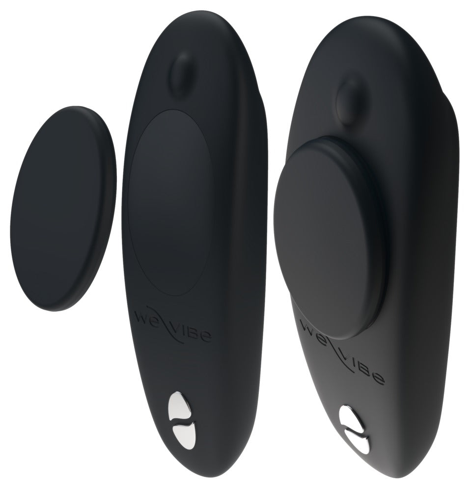 Vorderansicht des We-Vibe Tease Us Sets mit zwei Moxie+ Panty-Vibratoren