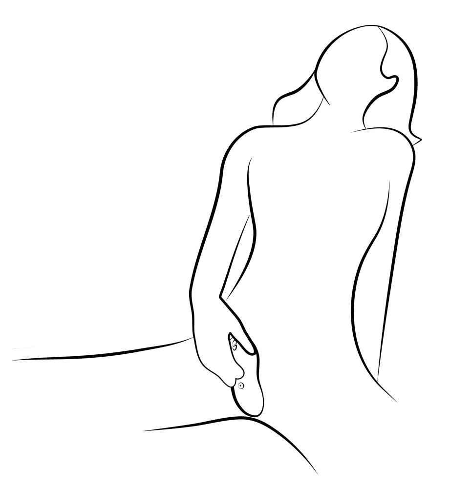 Anwendungsgrafik zum We-Vibe Touch X Auflegevibrator in Grün für den Nacken- und Schulterbereich