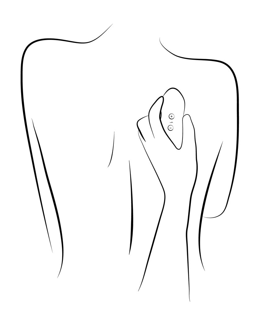 Anwendungsgrafik zum We-Vibe Touch X Auflegevibrator in Grün für den Rückenbereich
