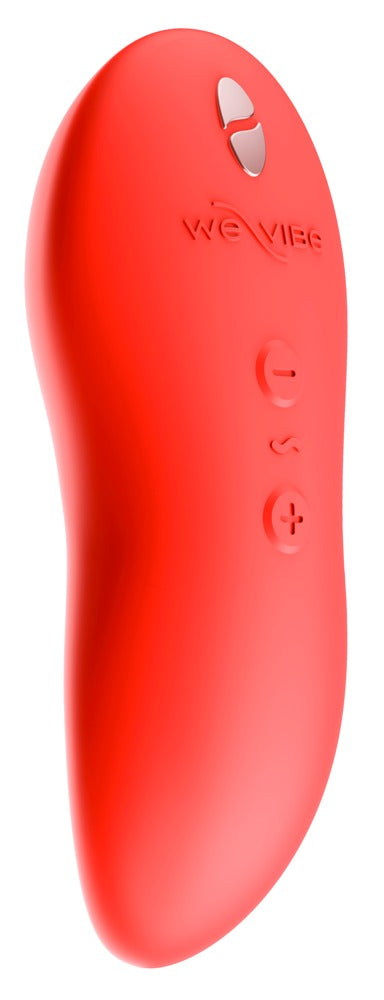 We-Vibe Touch X Auflegevibrator in Rot mit sichtbaren Bedienelementen