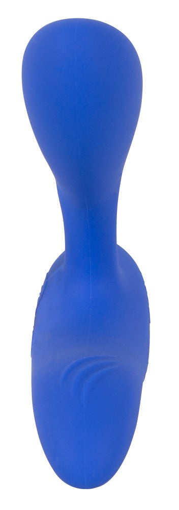 Rückansicht des blauen We-Vibe Vector+ Prostata- und Perineumvibrators