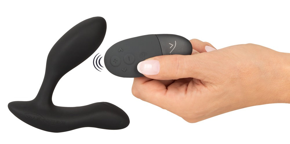 Schwarzer We-Vibe Vector+ mit Fernbedienung