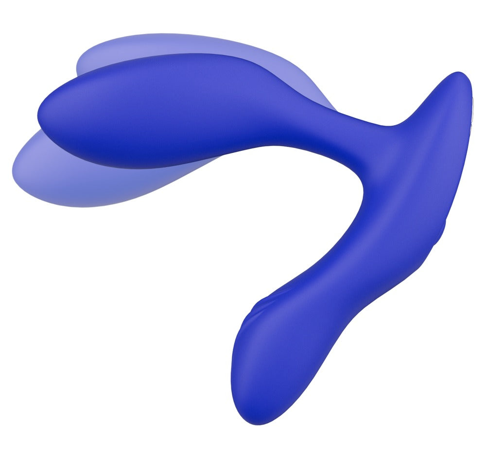 Seitenansicht des We-Vibe Vector+ mit ergonomischer Form und Perineumstimulator