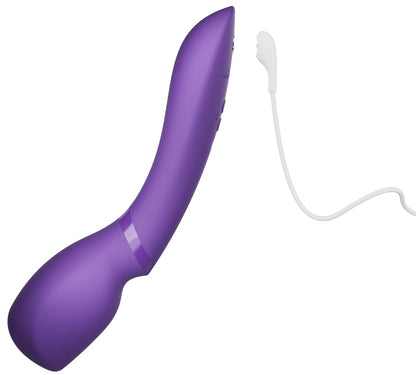We-Vibe Wand 2 Massagestab in Pink mit angeschlossenem Ladekabel