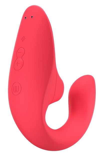 Womanizer Blend Rabbit-Vibrator in ergonomischer Frontansicht