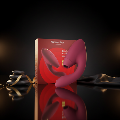 Womanizer Duo 2 Dual-Stimulator in Rot mit Pleasure Air™ Technologie