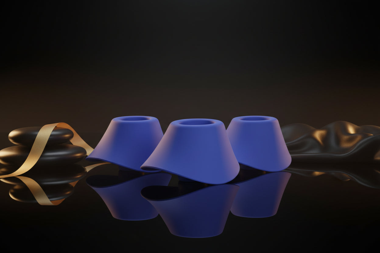 Womanizer Heads BLEND Blue 3er Ersatzkappen in Größe M aus Silikon in Blau 1
