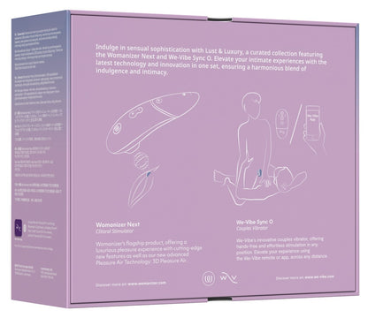 Rückseite der Womanizer Lust & Luxury Premium Verpackung