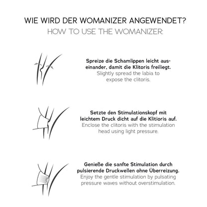 Womanizer Next Druckwellenvibrator in der Hand – Premium Intimate Wellness Toy mit 3D Pleasure Air Technologie