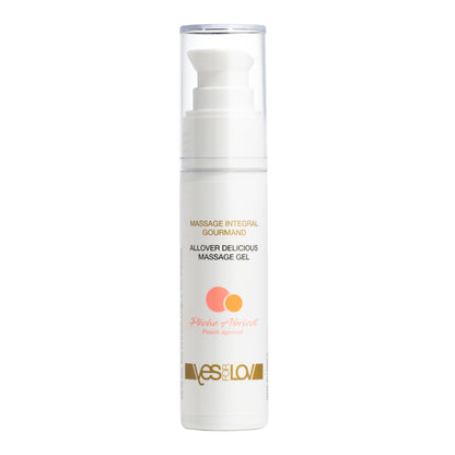 YESforLOV Allover Delicious Massage Gel mit Pfirsich und Aprikose in eleganter Flasche