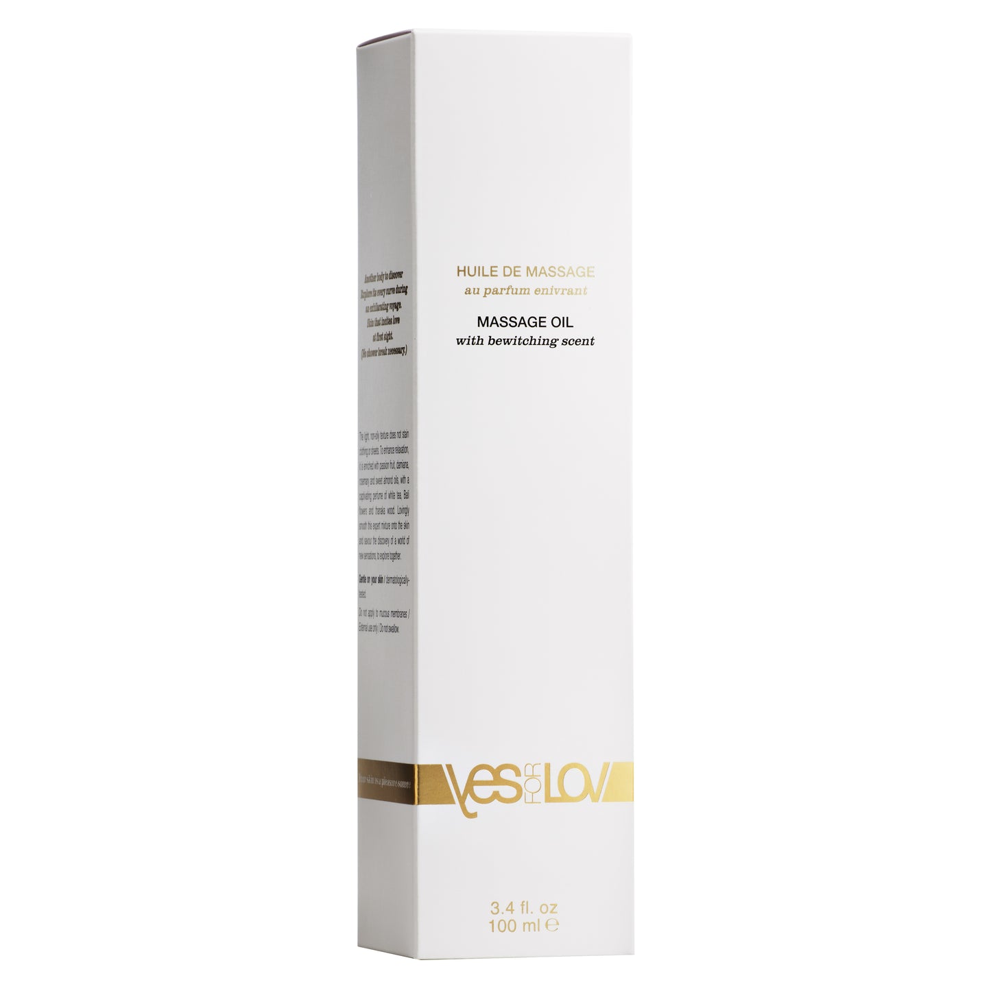 YESforLOV Bewitching Massage Oil 100ml Verpackungsdetail Premium Massageöl