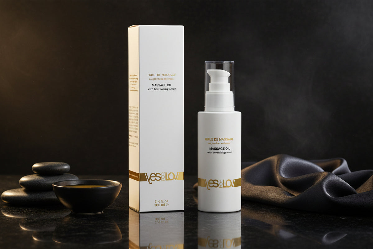 Bewitching Massageöl von YESforLOV in eleganter Flasche