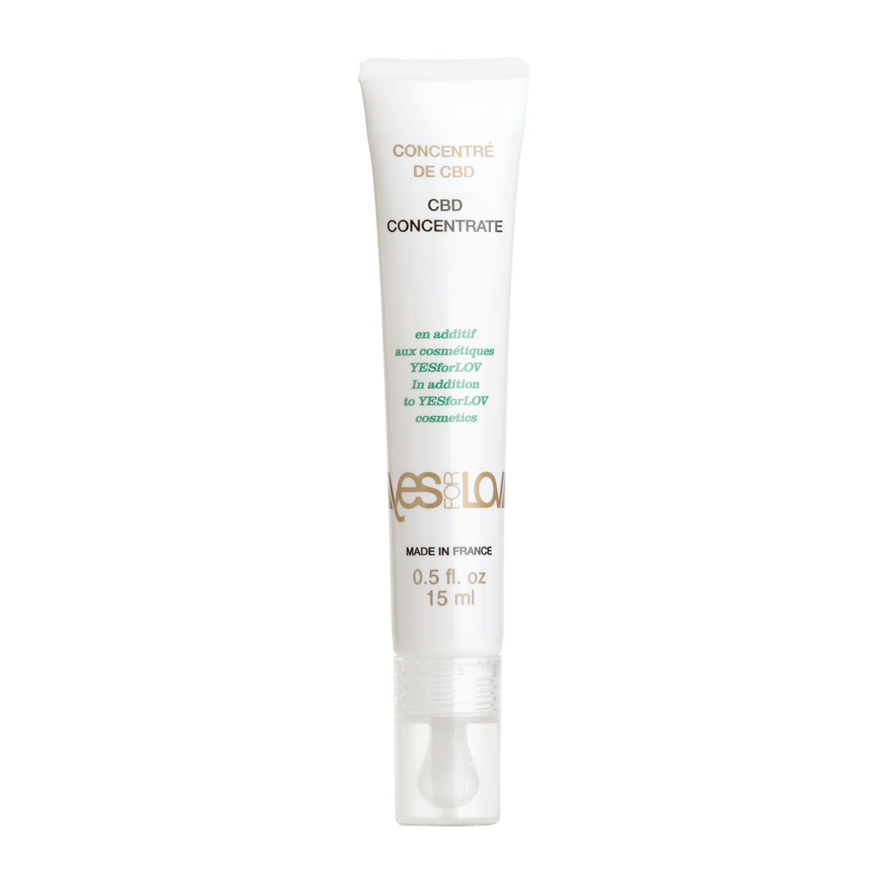 YESforLOV CBD Concentrate Bio 15ml Tube Frontansicht