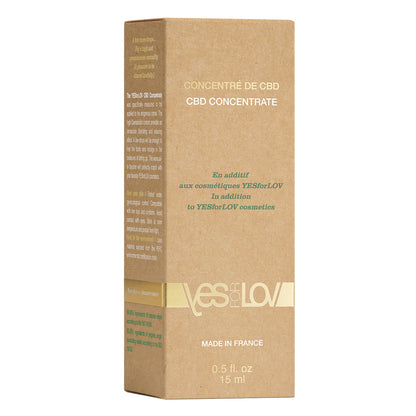 YESforLOV CBD Concentrate Bio 15ml Verpackung Detailansicht