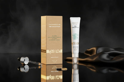 YESforLOV CBD Concentrate Bio 15ml Verpackung und Produktansicht