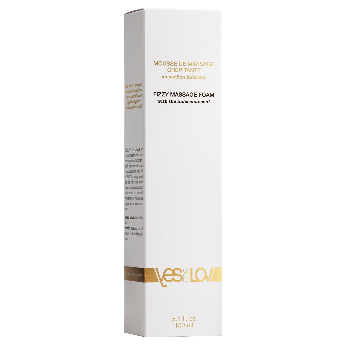 YESforLOV Fizzy Massage Foam Detailansicht cremige Textur Massageschaum