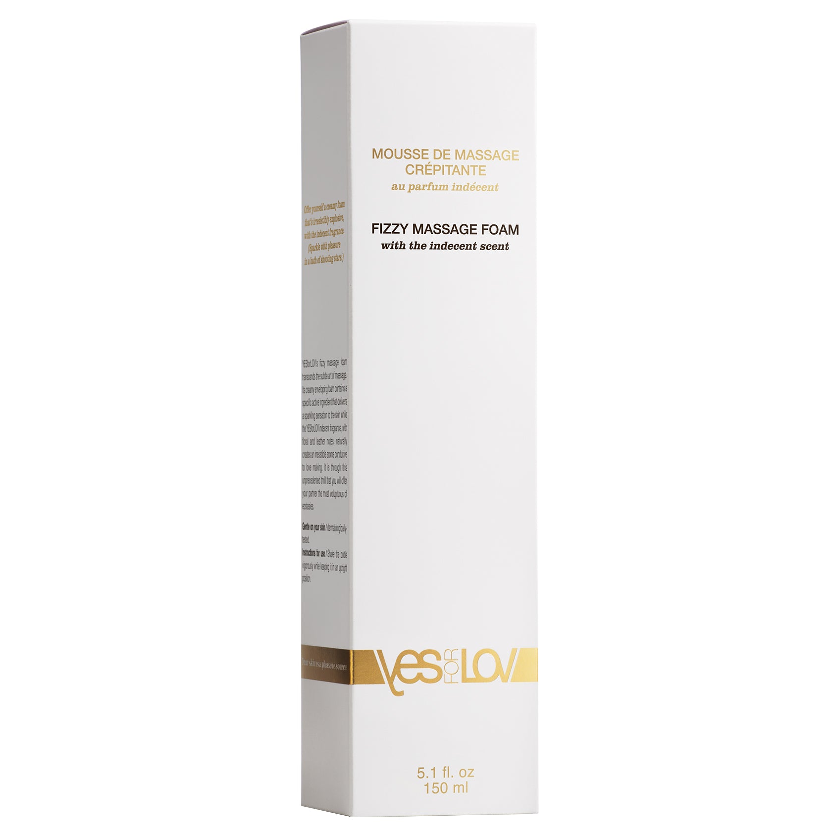 YESforLOV Fizzy Massage Foam Detailansicht cremige Textur Massageschaum