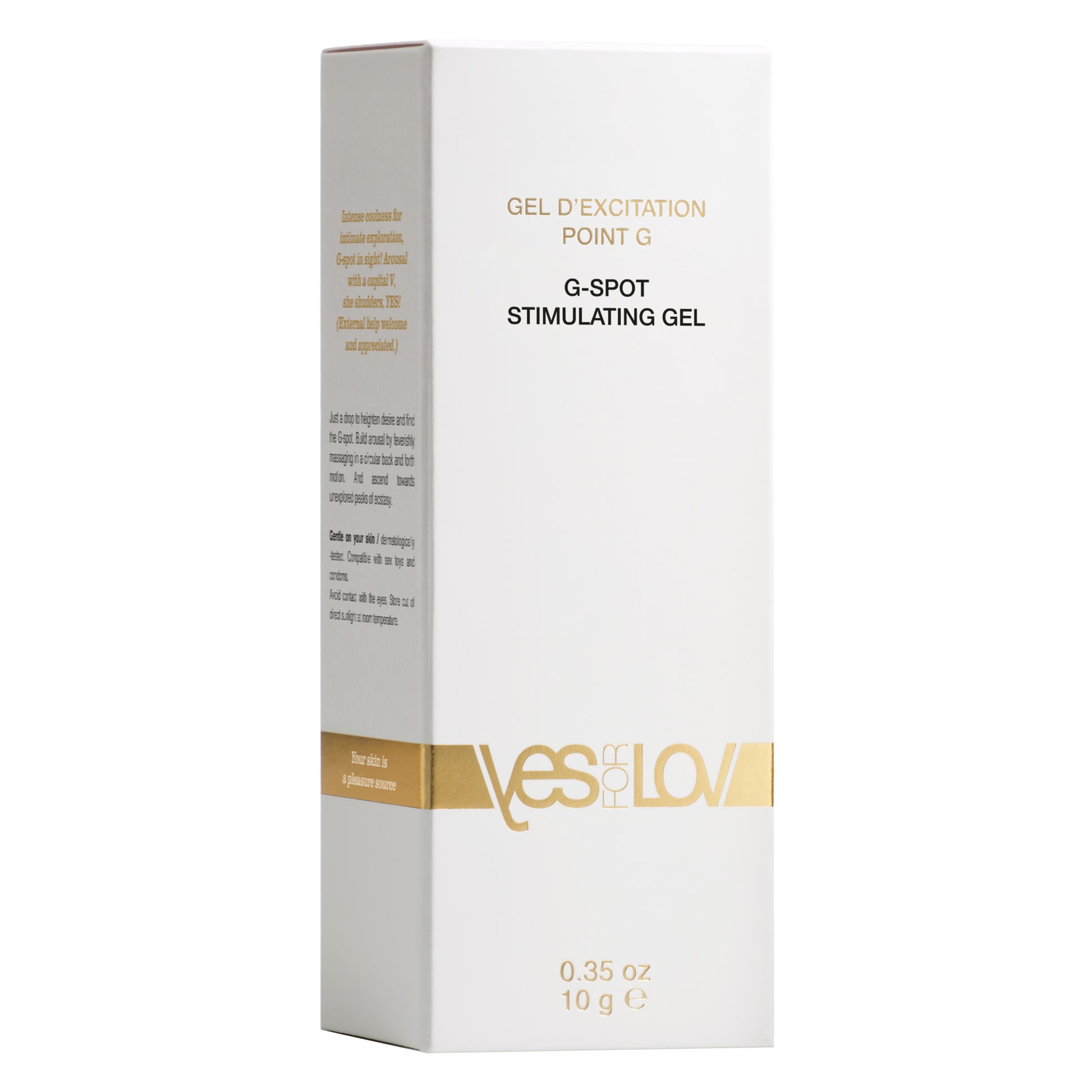 YESforLOV G-Spot Stimulation Gel Verpackung elegantes Design Intimate Wellness