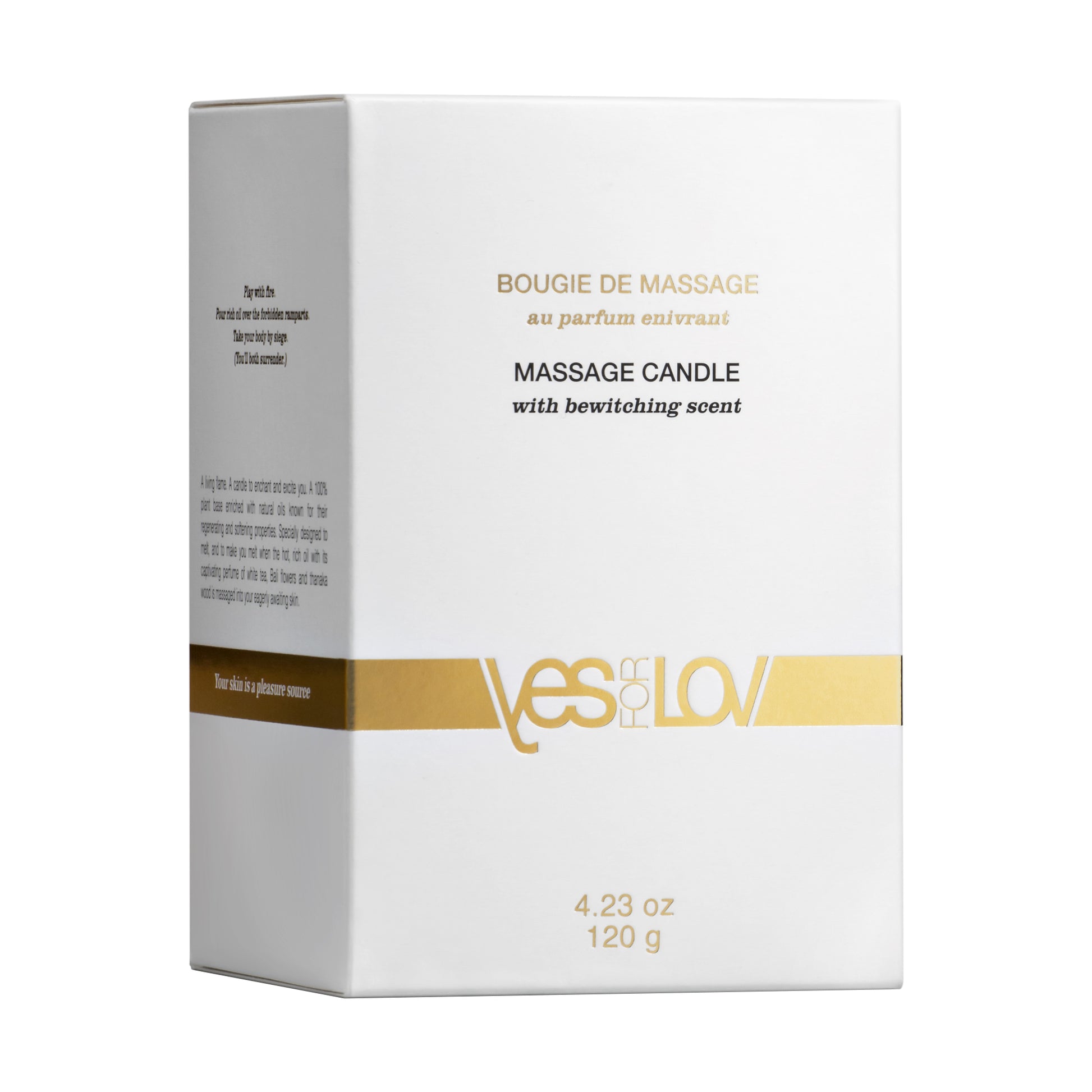 YESforLOV Massage Candle Bewitching Scent Produktbox Detailansicht