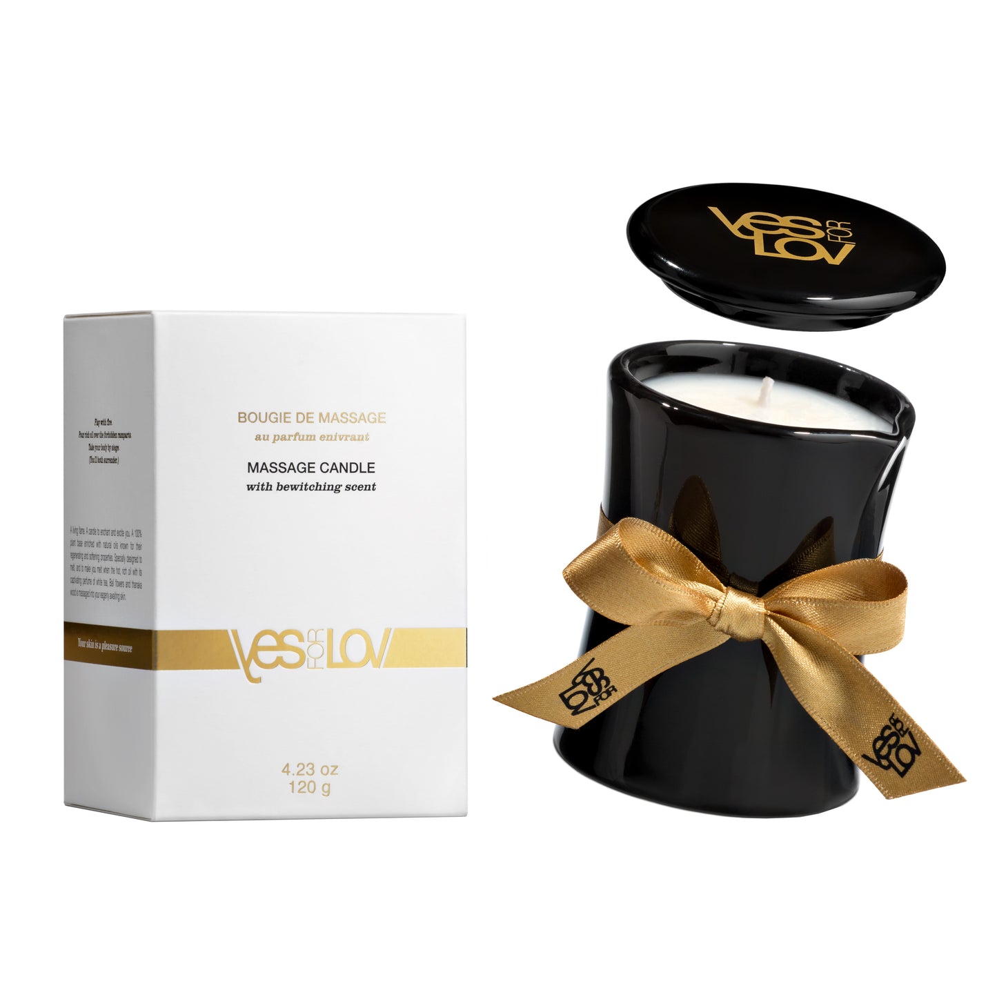 YESforLOV Massage Candle Bewitching Scent Verpackung luxuriöses Design