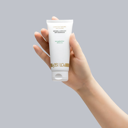YESforLOV natürliches Gleitgel mit Algen 100ml Anwendung Hand