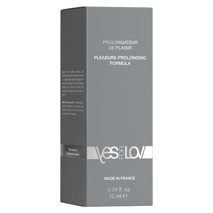 YESforLOV Pleasure Prolonging Formula 10ml Produktverpackung Frontansicht hochwertiges Design