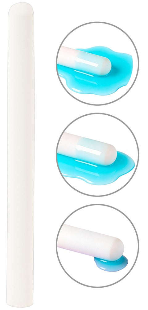 You2Toys Absorption Stick mit grafischer Darstellung der Anwendung und Feuchtigkeitsaufnahme bei Masturbatoren und Sleeves