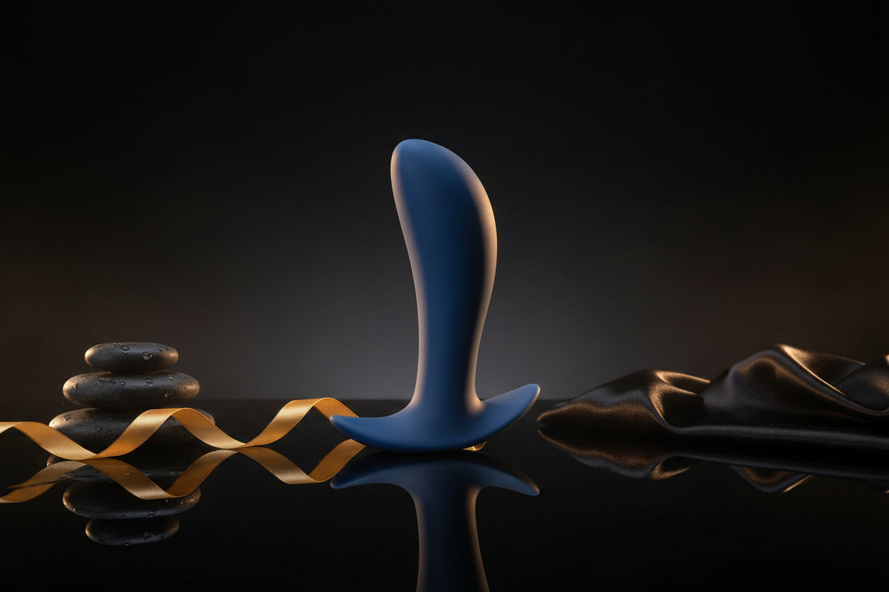 Silikon Analplug mit Soft Touch Oberfläche Seitenansicht
