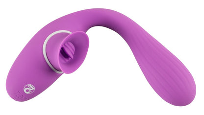 Gebogener Vibrator mit flexiblem anpassbarem Schaft